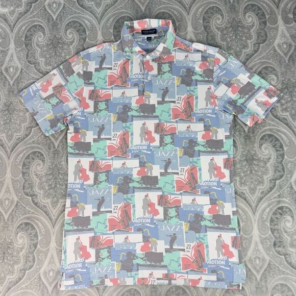 Mens Peter Millar Golf Shirt Jazz Pique Polo - Picture 1 of 4